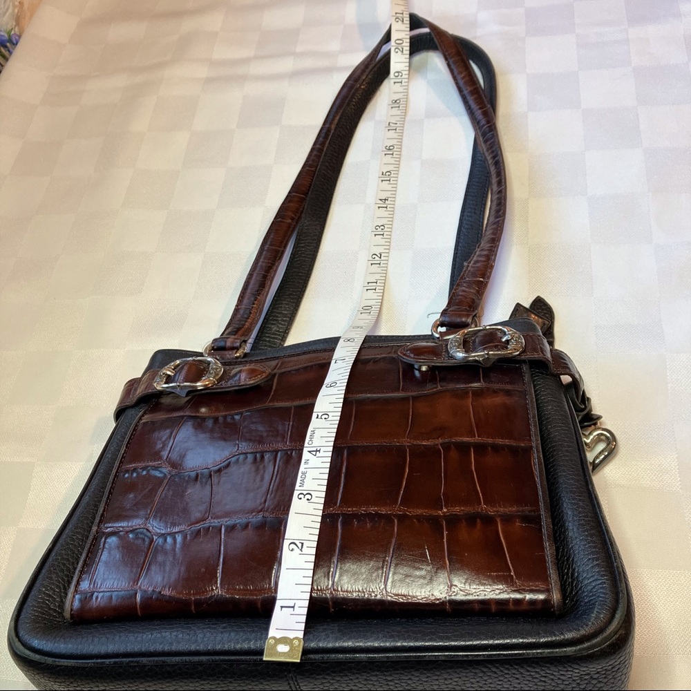 Brighton Collectables Black & Brown Leather Shoulder Bag / Wallet Matching Set - Picture 14 of 16
